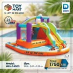 Kids Inflatable Water Park with Double Slide & Splash Pool – Model MIN-24005
