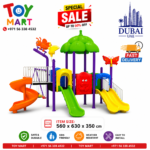 Toy Mart Kids Luxury Outdoor Playground Set with Triple Slides & Swings