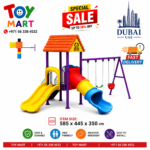 Premium Kids Outdoor Playground Playset with Double Slides & Swings