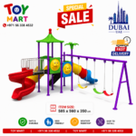 Premium Kids Outdoor Playground Set with Swings & Spiral Slide