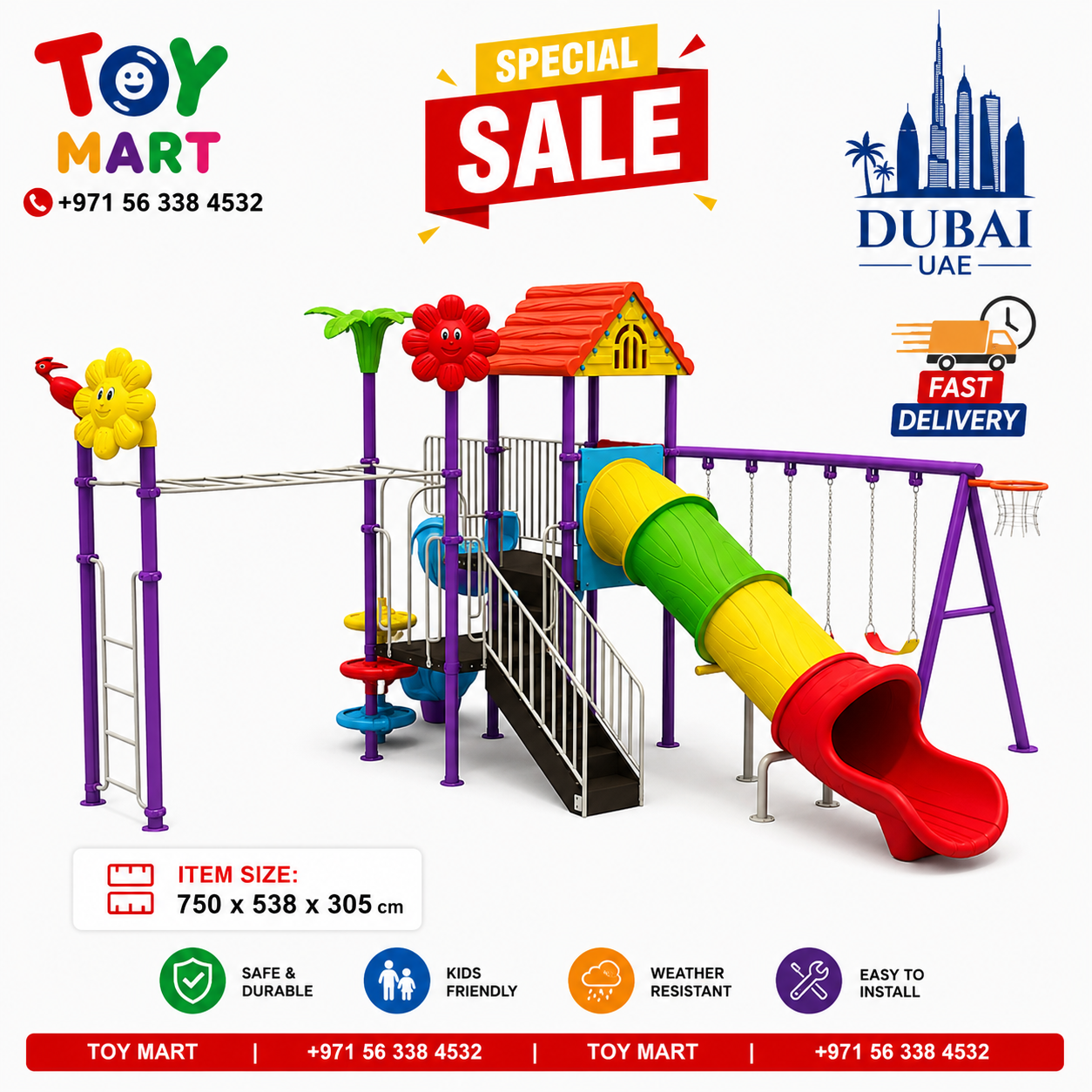 Toy Mart Multi-Feature Children’s Playground Set