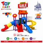 oy Mart Premium Large Outdoor Playground Equipment with Triple Slides