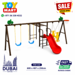 Ultimate Kids Outdoor Playground Set – 6-in-1 Backyard Playset with Swings, Slide, and Basketball Hoop