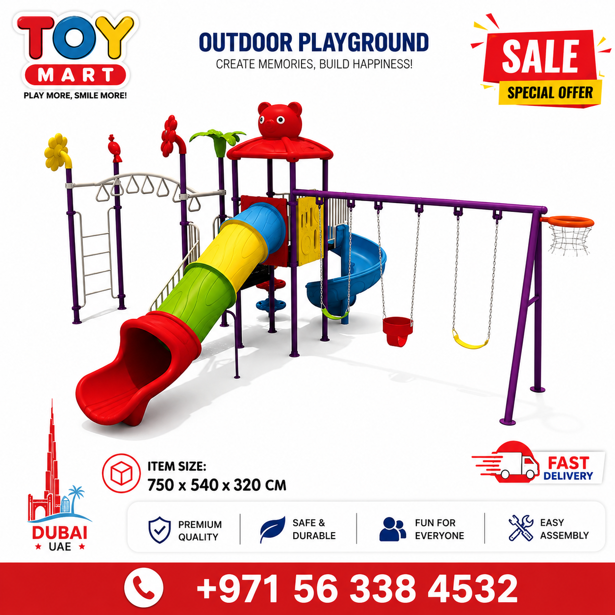 file_0000000085a471f598566264b74750f0 Toy Mart Premium Multi-Feature Kids Outdoor Playground Play Center - Image 1