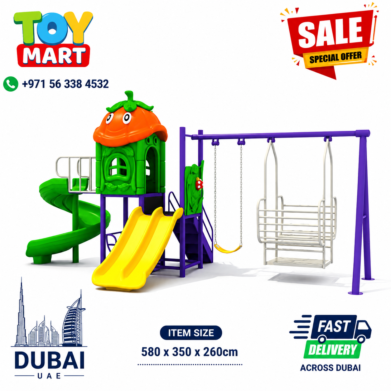 file_000000009ac4723087c1312c3692ca0e Premium Kids Outdoor Playground Set with Dual Slides & Double Swings - Image 1