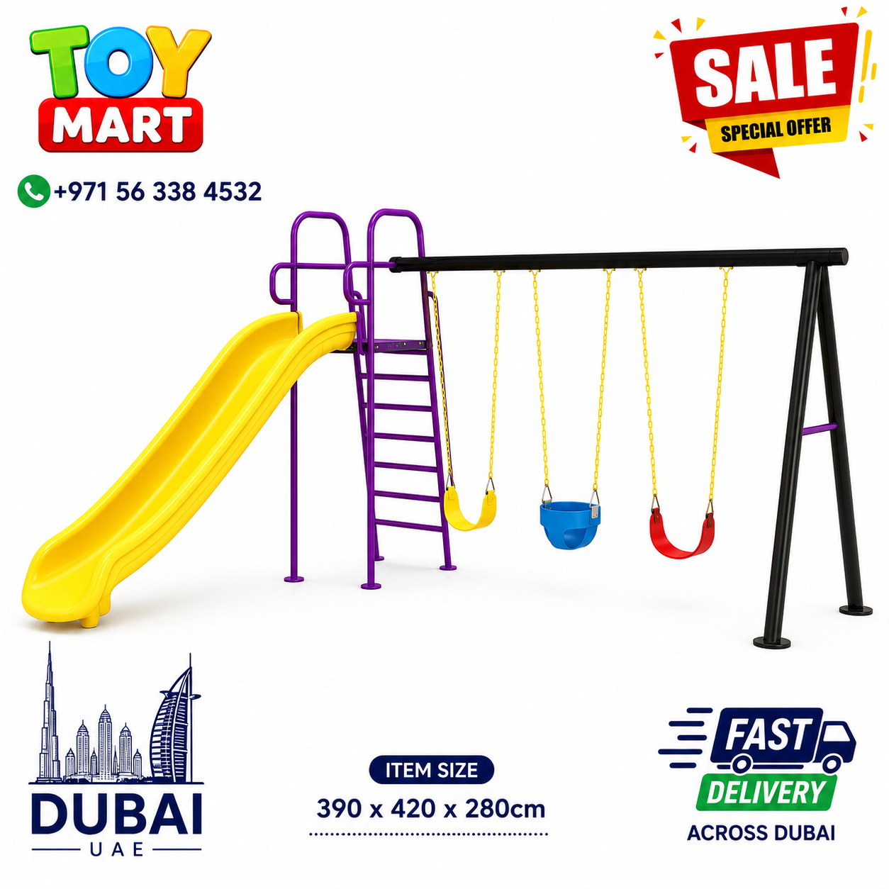 file_00000000b8c8722fb58a7bf3bbb07077 Backyard Playground Set – 3-Seat Swing and Wave Slide Combo - Image 1