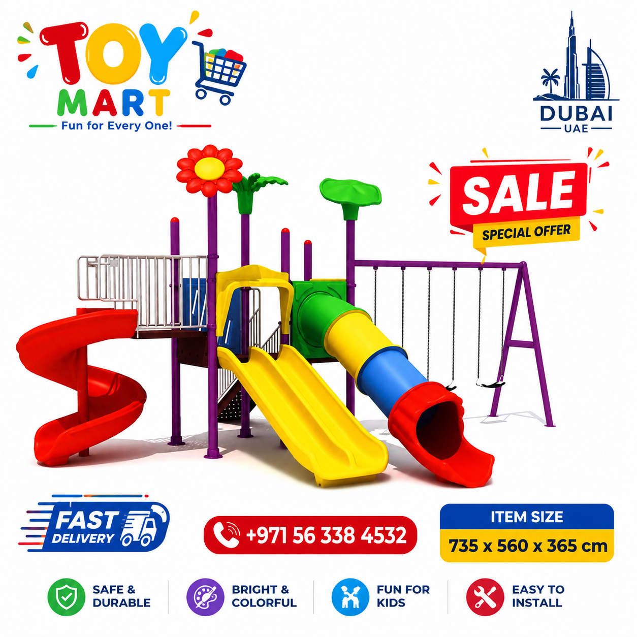 Toy Mart Premium Outdoor Kids Playground Set