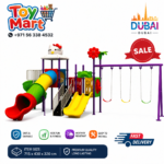 Toy Mart Deluxe Outdoor Playground Set with Swings & Slides